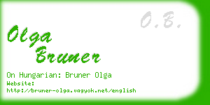 olga bruner business card